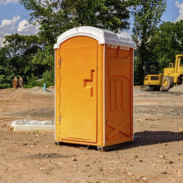 can i customize the exterior of the porta potties with my event logo or branding in Garfield